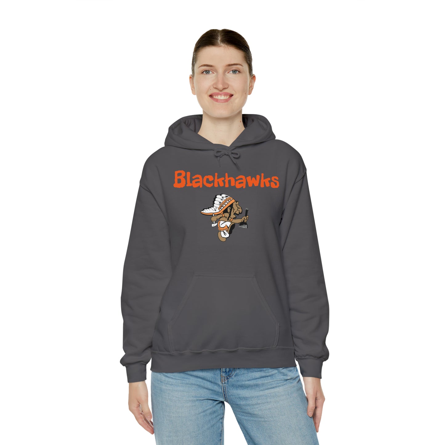 Grafton Blackhawk Throwback Unisex Heavy Blend™ Hooded Sweatshirt  Wisconsin