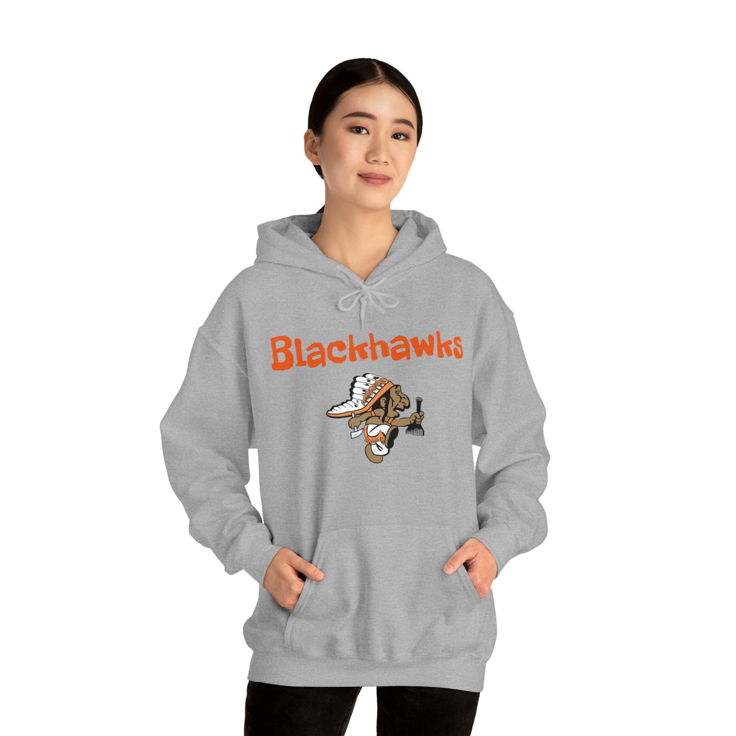 Grafton Blackhawk Throwback Unisex Heavy Blend™ Hooded Sweatshirt  Wisconsin