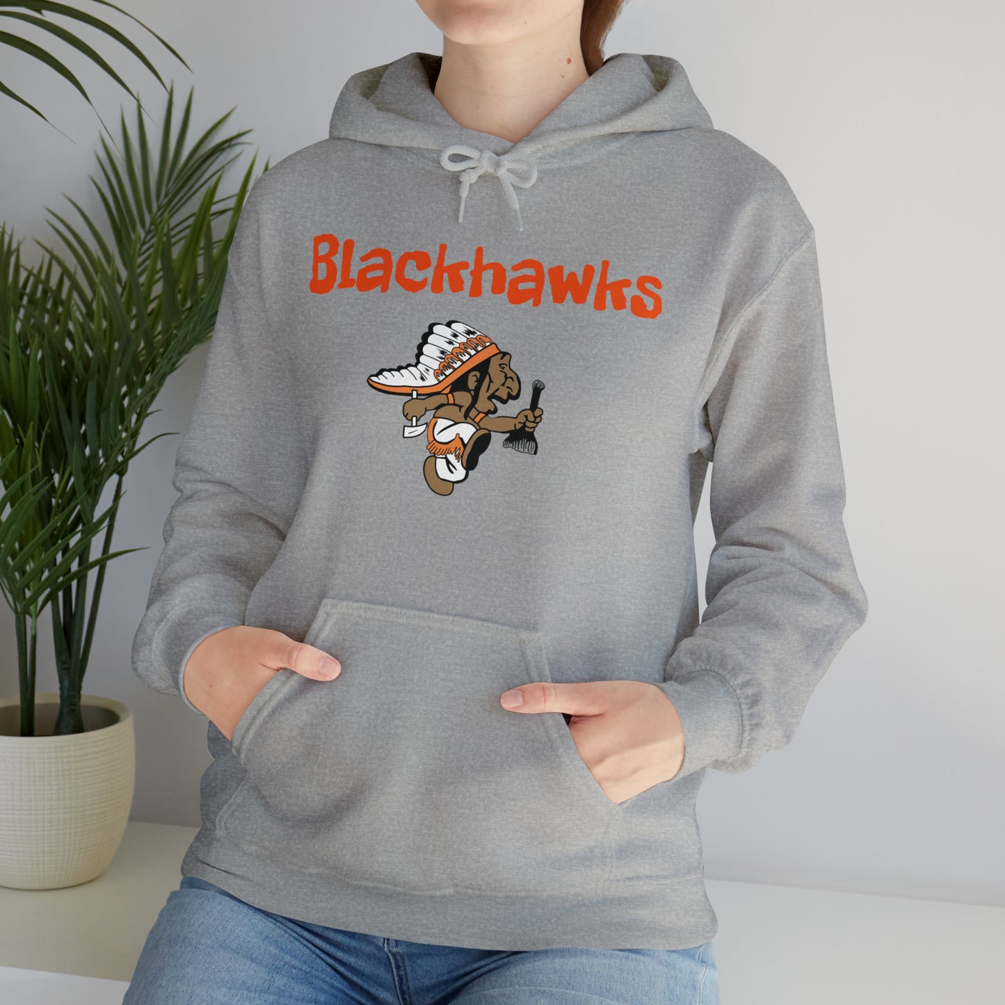 Grafton Blackhawk Throwback Unisex Heavy Blend™ Hooded Sweatshirt  Wisconsin