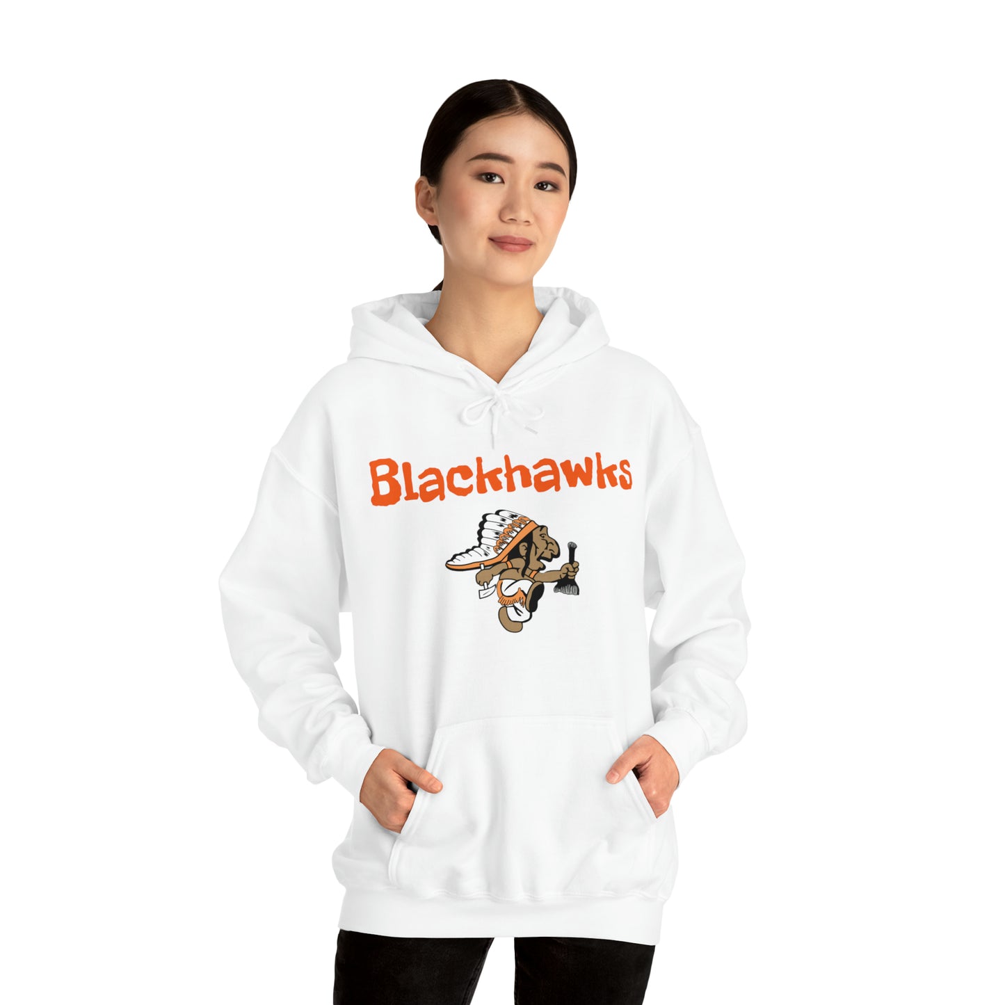 Grafton Blackhawk Throwback Unisex Heavy Blend™ Hooded Sweatshirt  Wisconsin