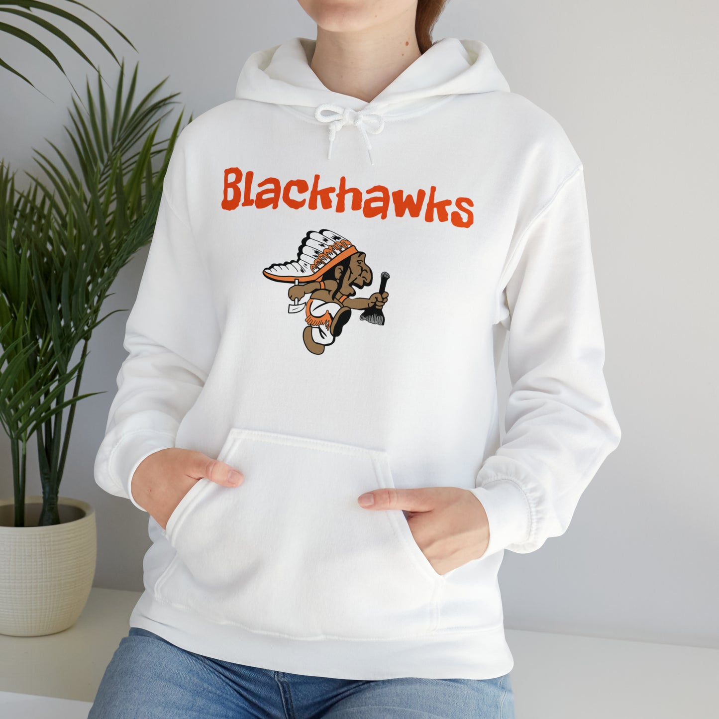 Grafton Blackhawk Throwback Unisex Heavy Blend™ Hooded Sweatshirt  Wisconsin