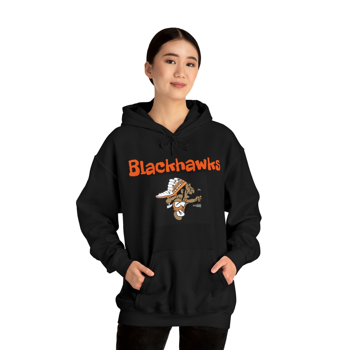 Grafton Blackhawk Throwback Unisex Heavy Blend™ Hooded Sweatshirt  Wisconsin