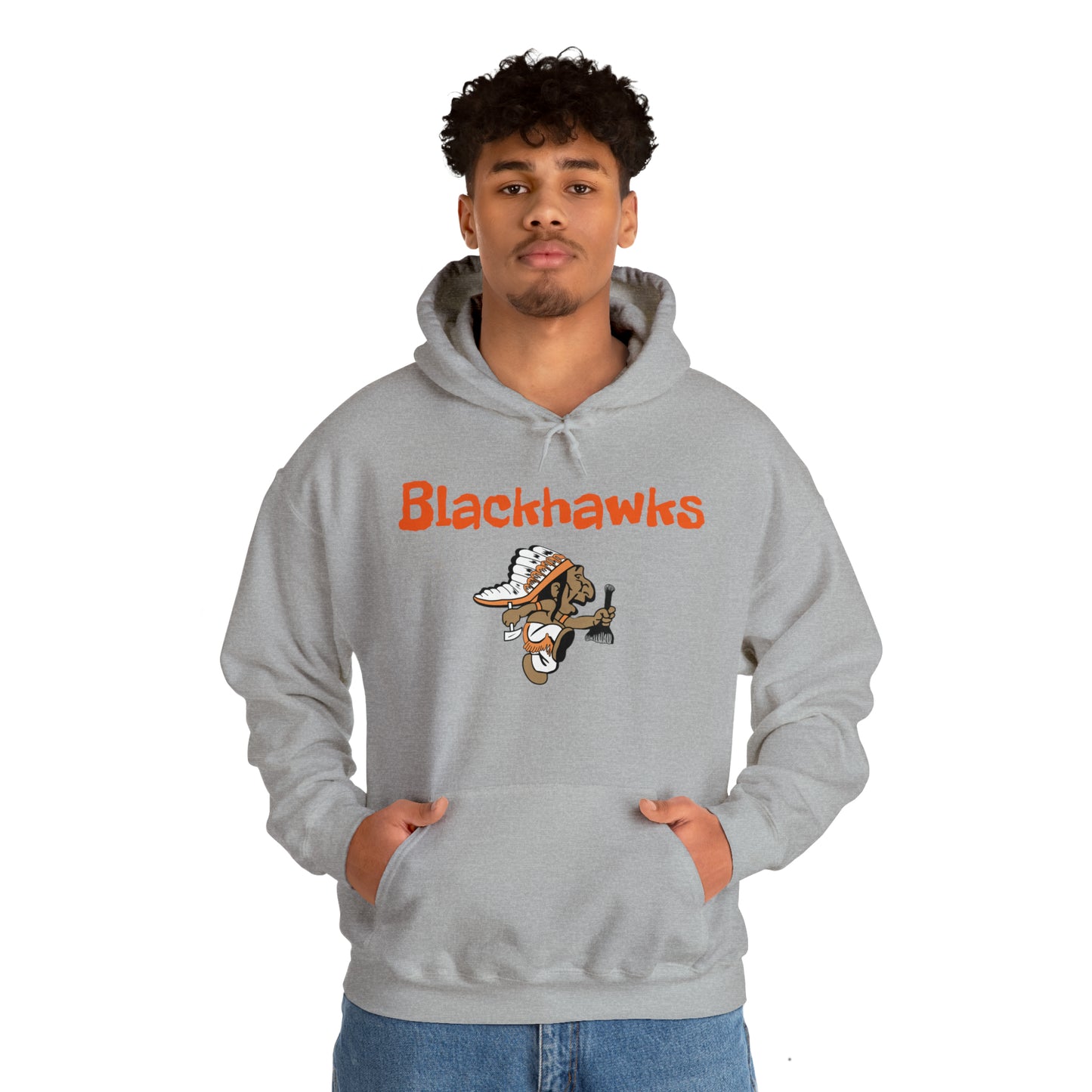 Grafton Blackhawk Throwback Unisex Heavy Blend™ Hooded Sweatshirt  Wisconsin