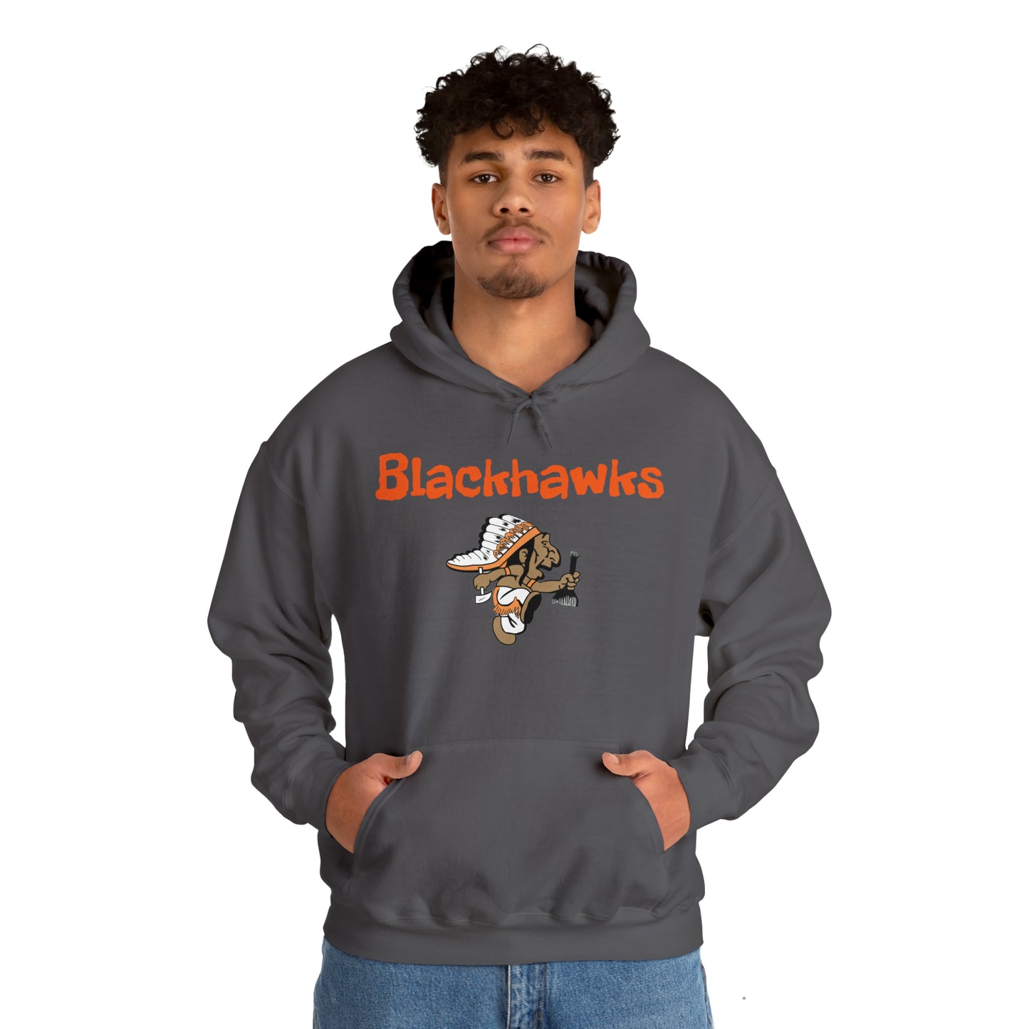 Grafton Blackhawk Throwback Unisex Heavy Blend™ Hooded Sweatshirt  Wisconsin