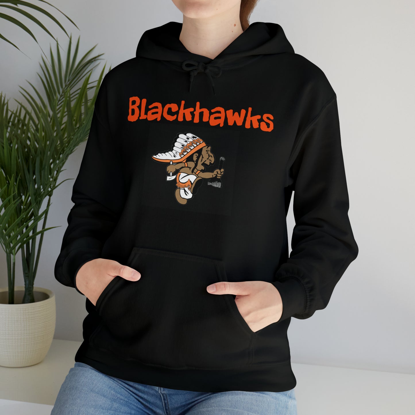 Grafton Blackhawk Throwback Unisex Heavy Blend™ Hooded Sweatshirt  Wisconsin