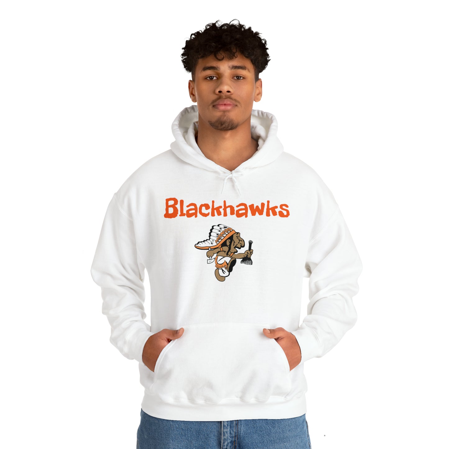 Grafton Blackhawk Throwback Unisex Heavy Blend™ Hooded Sweatshirt  Wisconsin