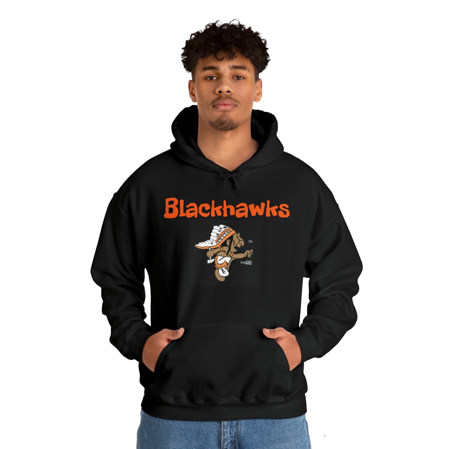 Grafton Blackhawk Throwback Unisex Heavy Blend™ Hooded Sweatshirt  Wisconsin