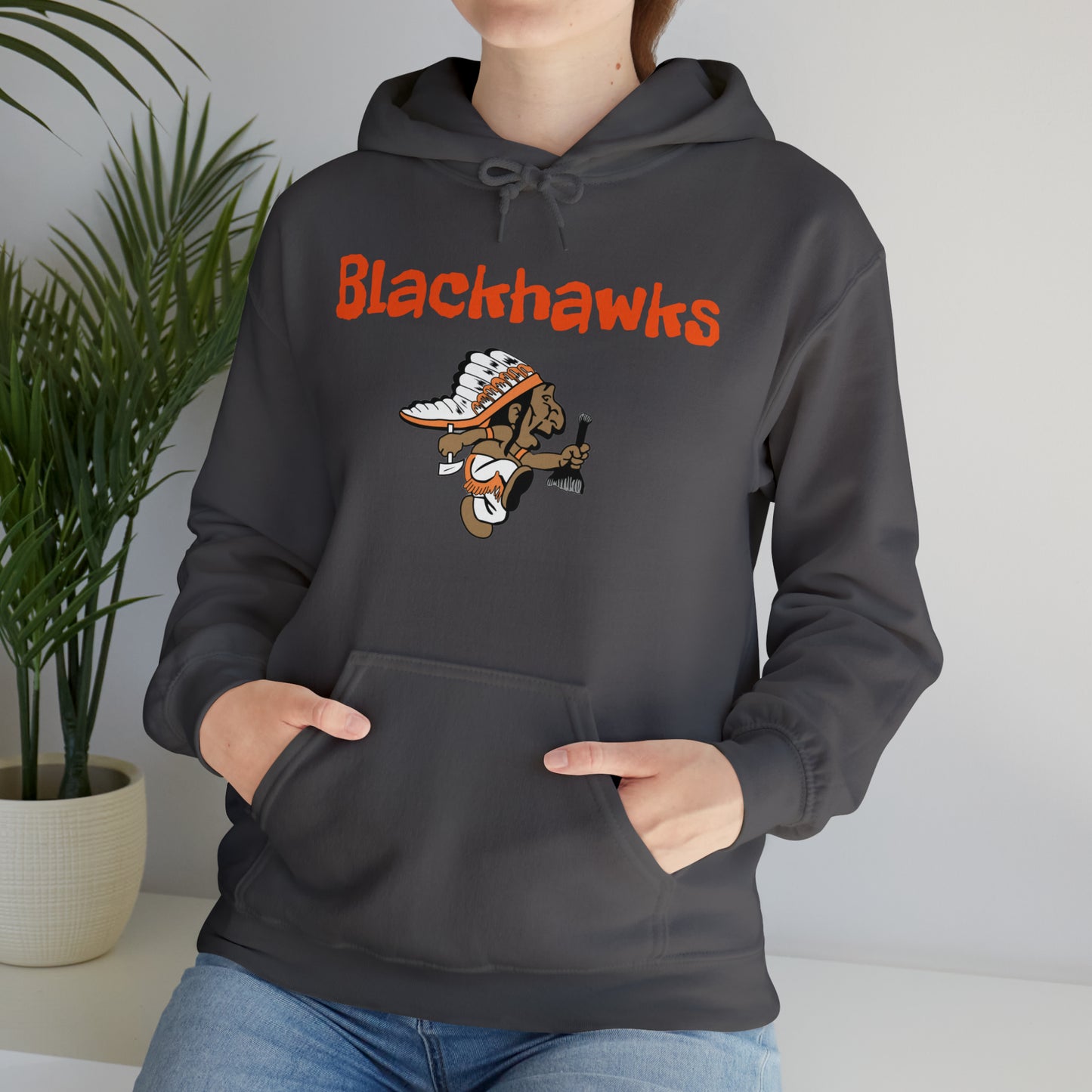 Grafton Blackhawk Throwback Unisex Heavy Blend™ Hooded Sweatshirt  Wisconsin