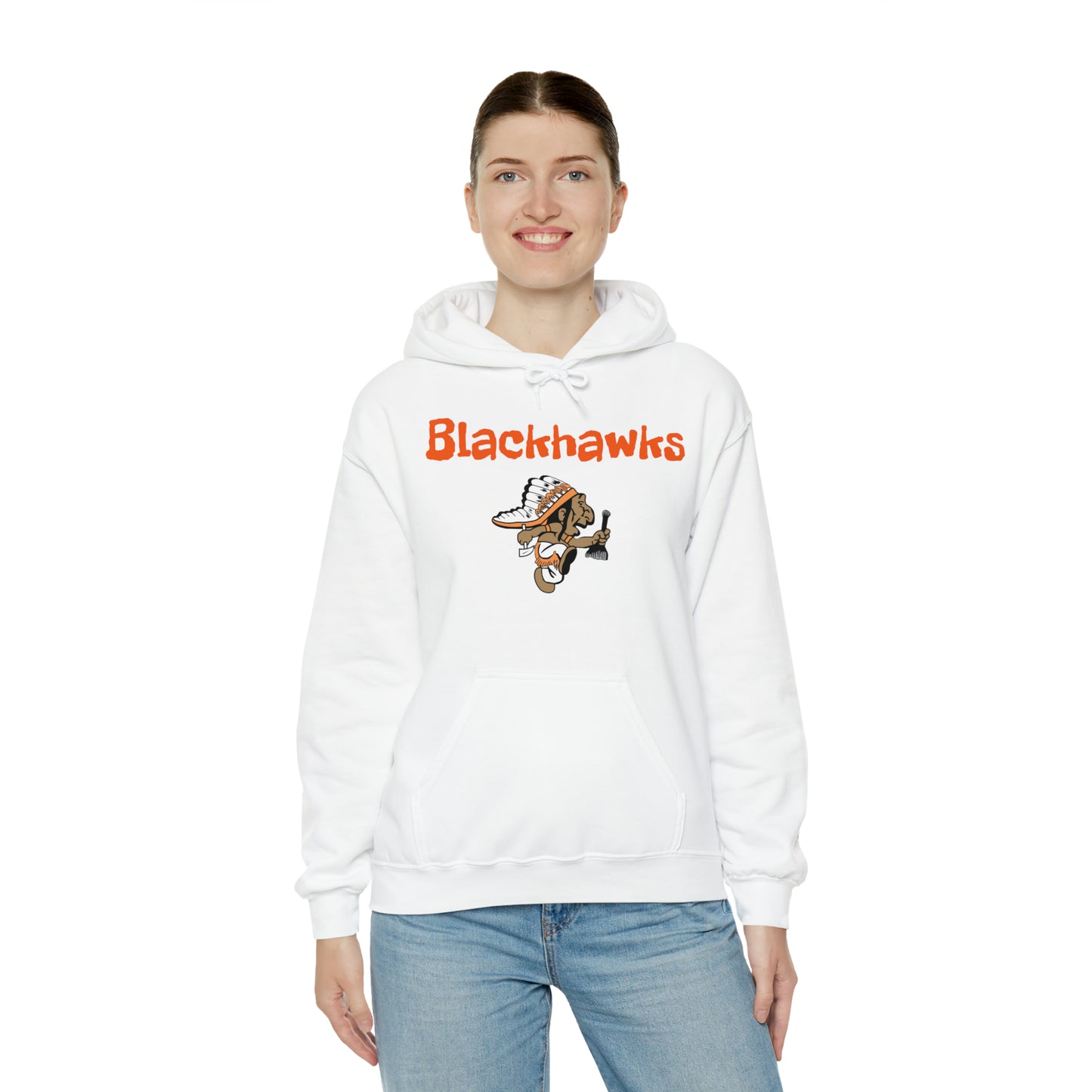 Grafton Blackhawk Throwback Unisex Heavy Blend™ Hooded Sweatshirt  Wisconsin